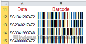 code 128 font excel